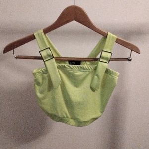 Neon yellow green crop top, discuss price